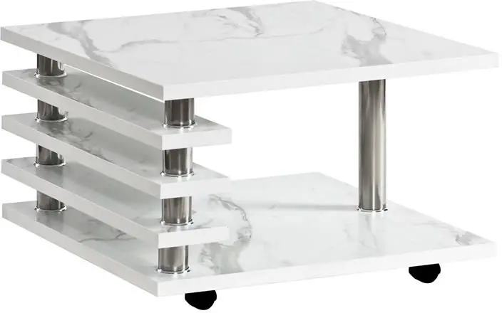 Couchtisch C333MW Marmoroptik weiß 