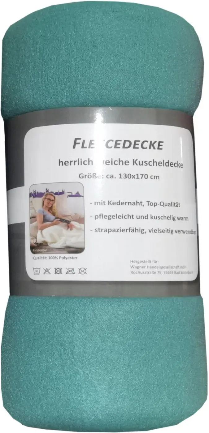 Polarfleecedecke türkis