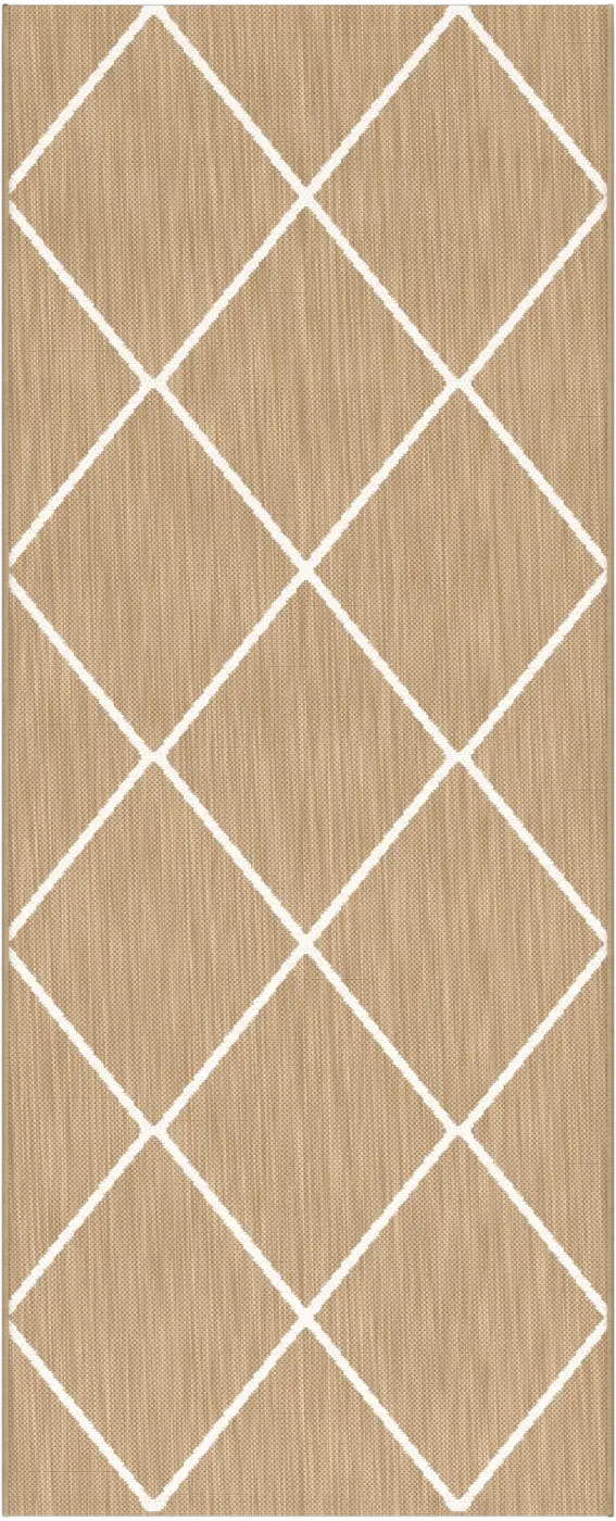 Küchenläufer Essenza 80 x 200 cm Sisal-weiß