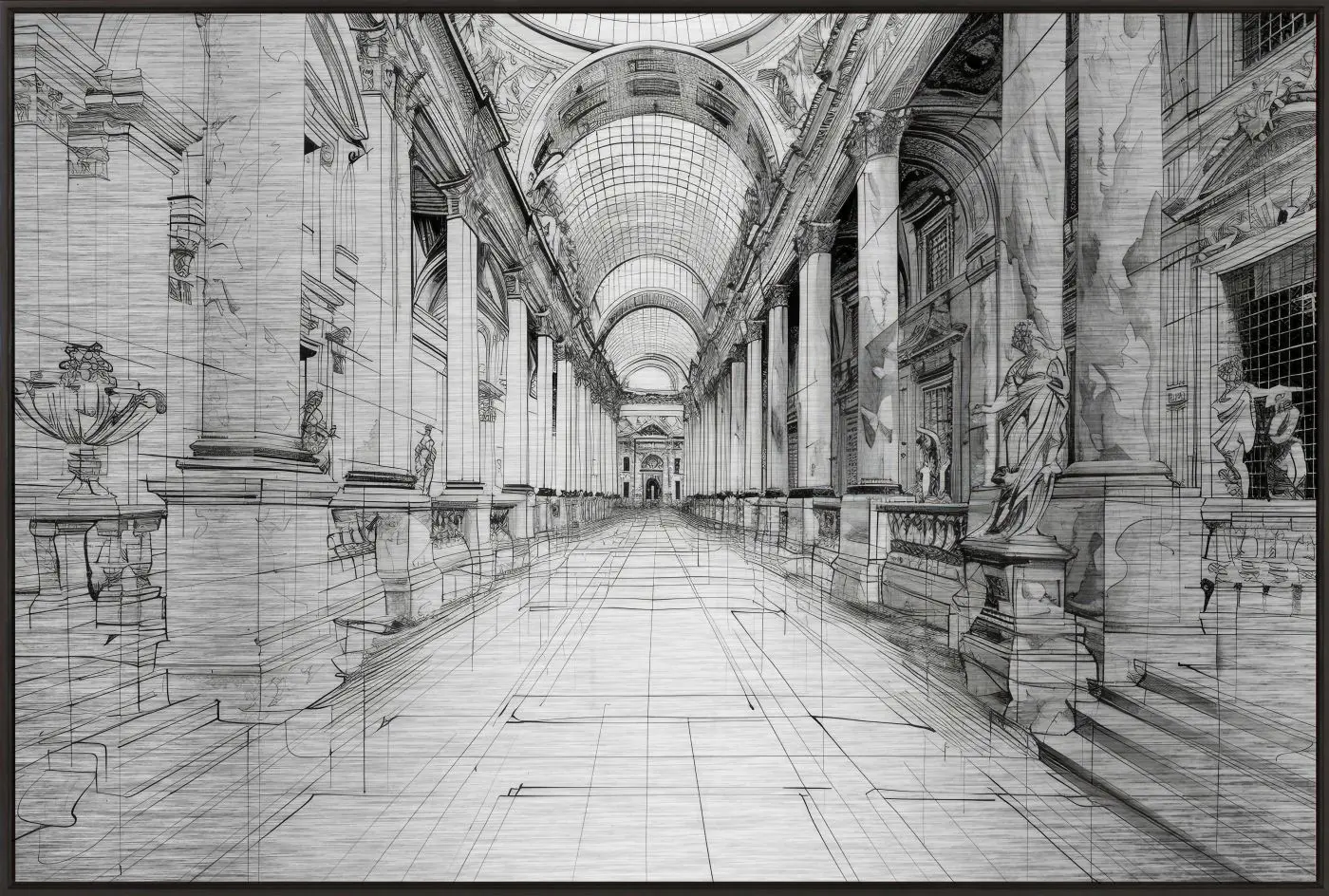 Kunstdruck „Der Palast“ auf Alu-Dibond 62 x 92 cm