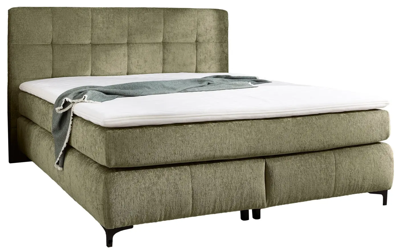 Boxspringbett Beatrice 180 x 200 cm grün Boxspringbett Beatrice 180 x 200 cm grün