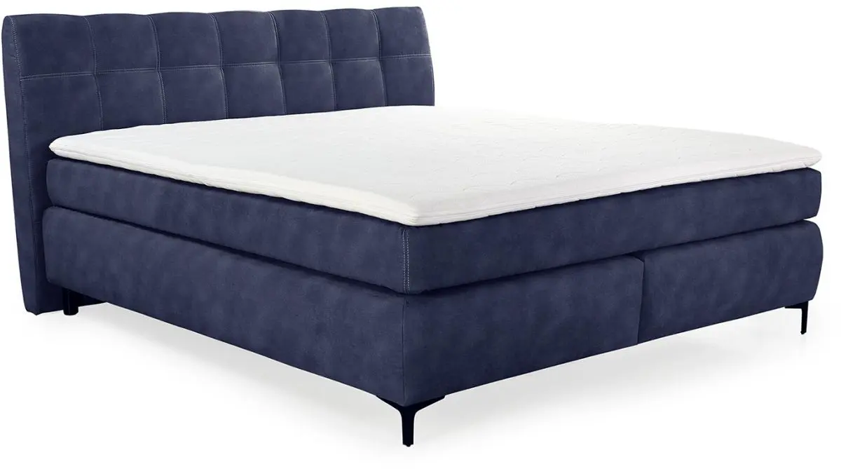 Boxspringbett Gitta 180 x 200 cm blau