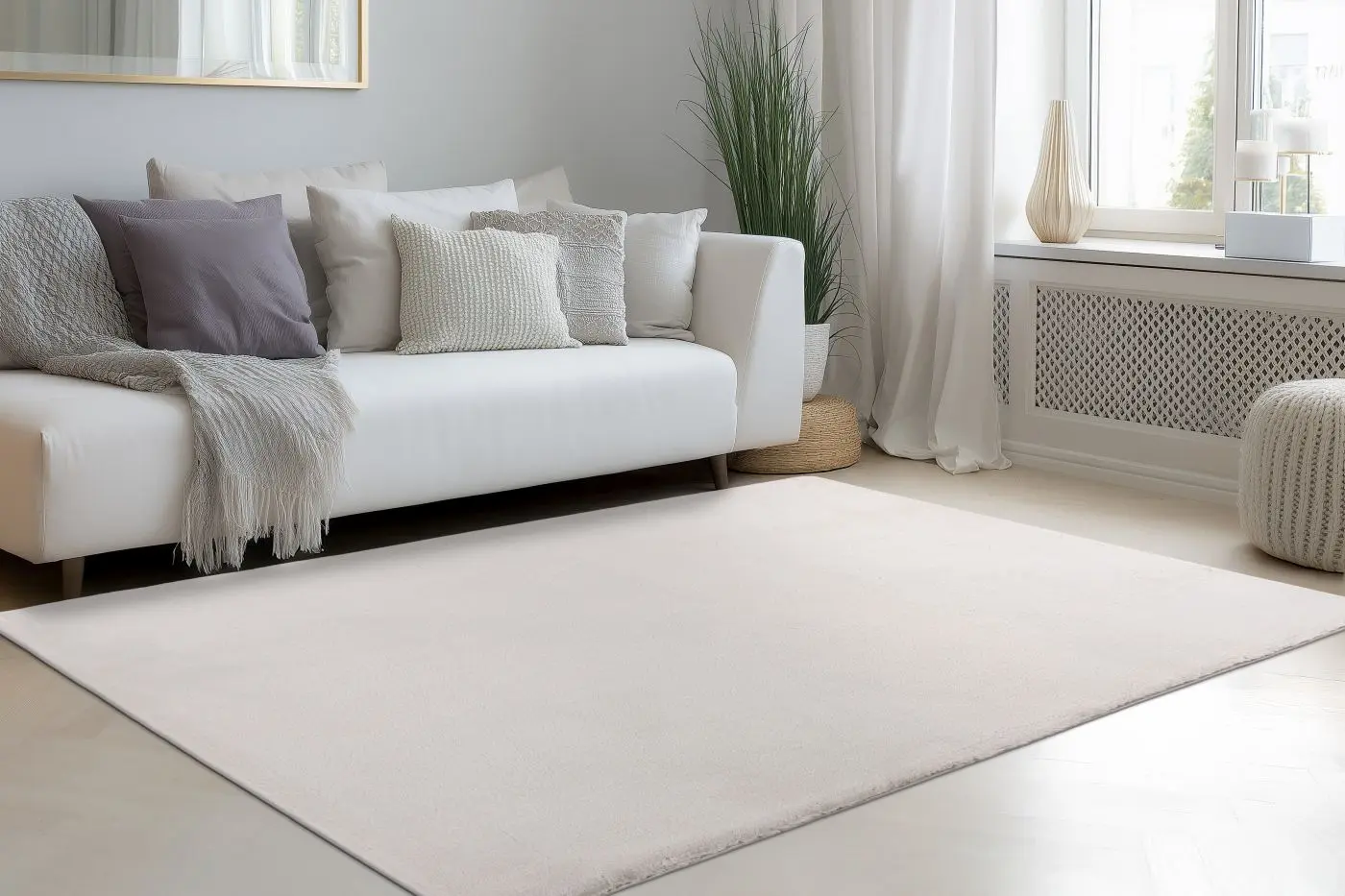 Teppich Spirit 120 x 170 cm silber