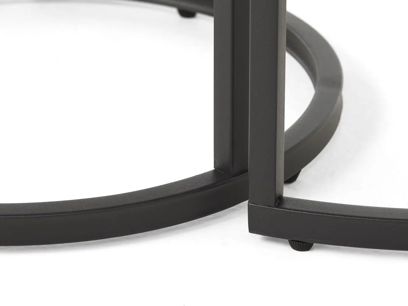 Couchtisch-Set Cesura rund Eiche/schwarz