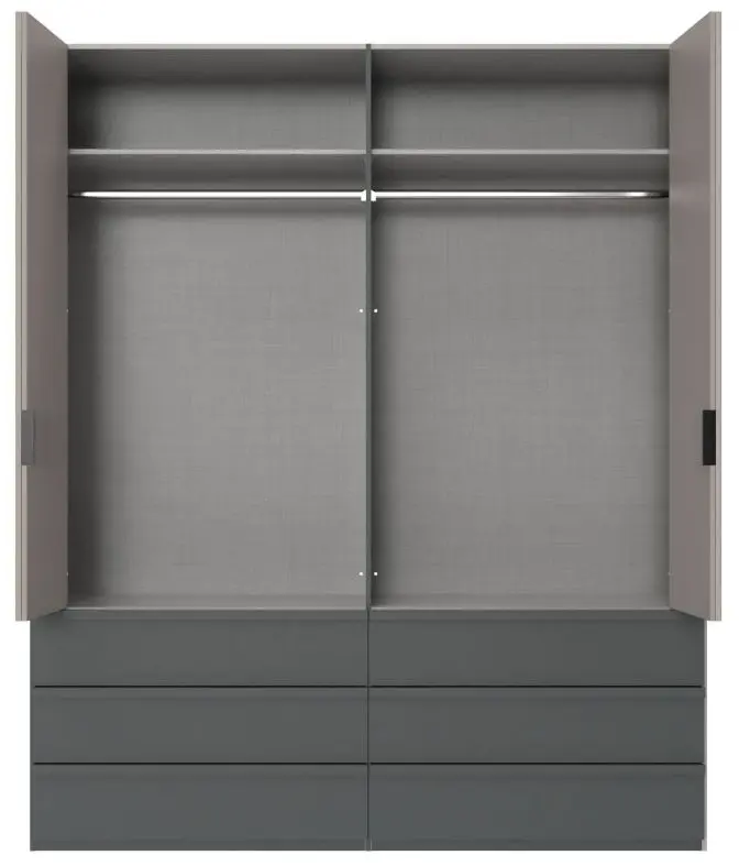 Drehtürenschrank Oxford graphit