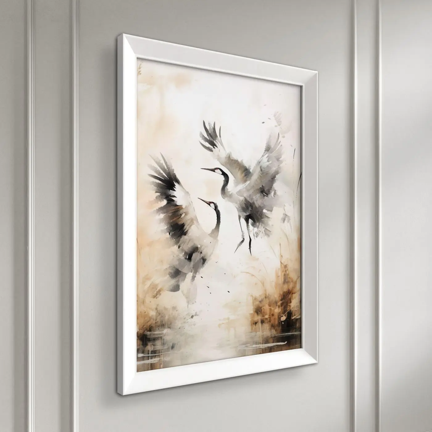 Bild gerahmt Cranes 2 50 x 70 cm