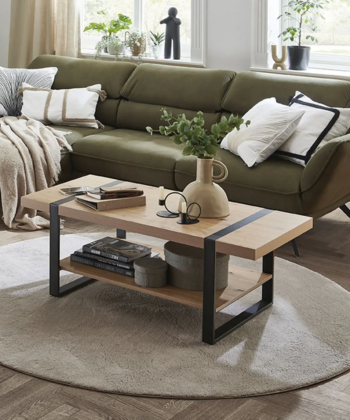 Couchtisch Saragossa Artisan Eiche/schwarz