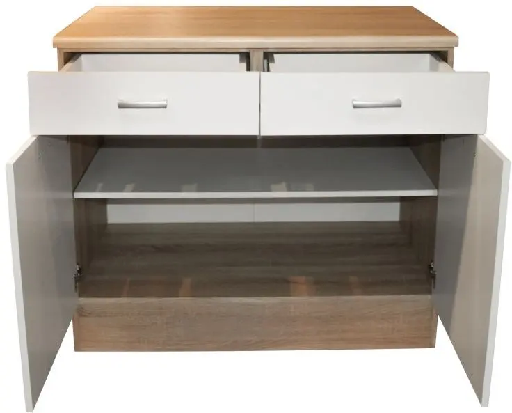 Unterschrank Andy 100 cm Sonoma Eiche/weiß
