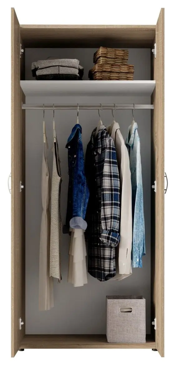 Drehtürenschrank Base 2-türig Sonoma Eiche