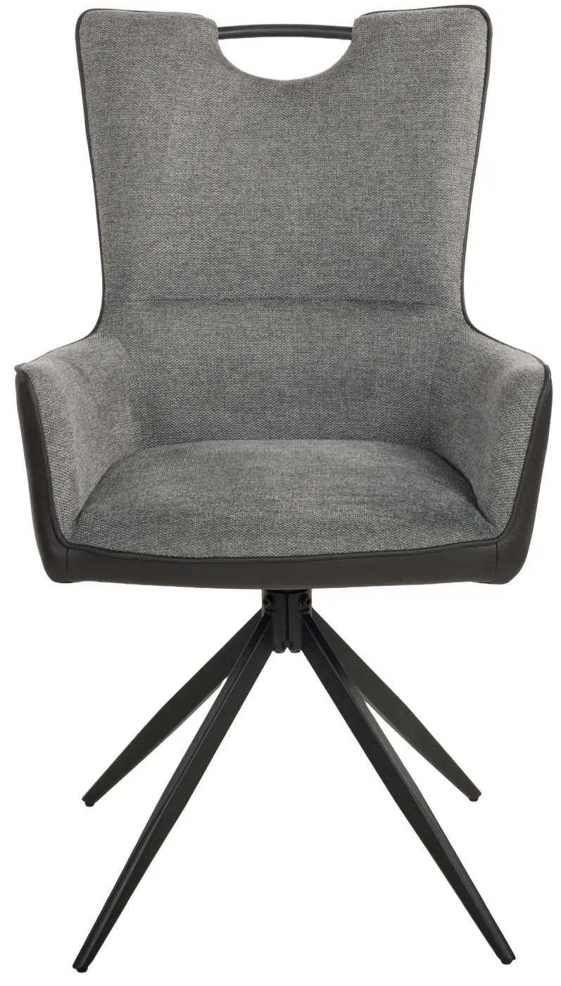 Armlehnstuhl Valeria Microfaser schwarz