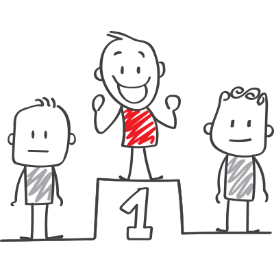 Beste Fachberatung bei Möbel AS- Emoji von 3 Personen- Sieger nr. 1- Möbel AS