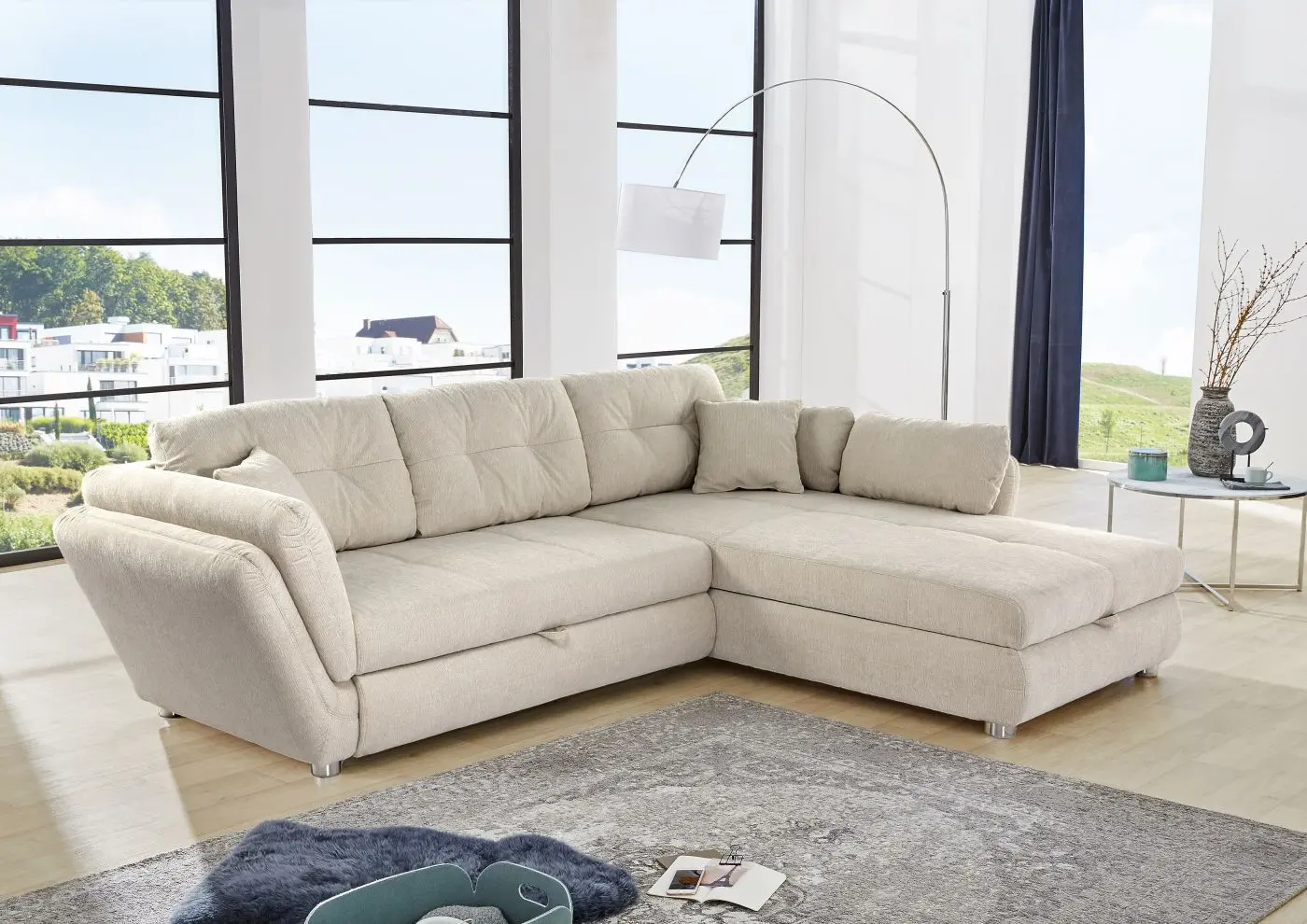 Wohnlandschaft Jengen Chenille beige