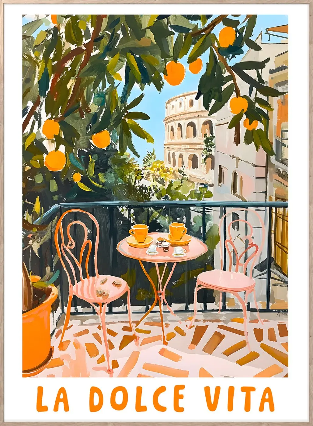 Bild gerahmt Balcony II 50 x 70 cm