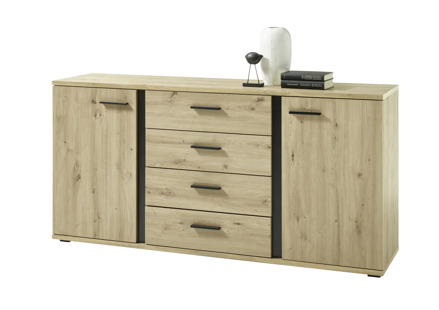 Sideboard Kanada Artisan Eiche NB/schwarz