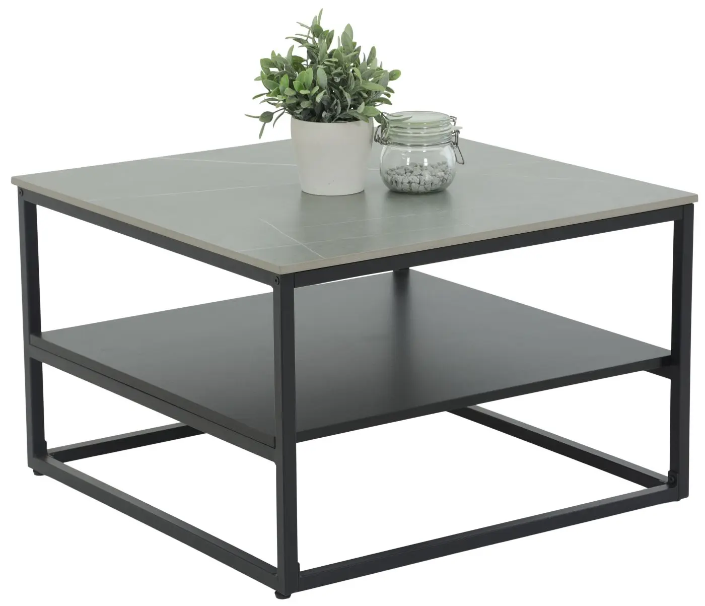 Couchtisch Hugo grau / schwarz