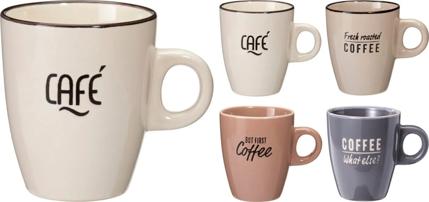 Kaffeebecher Schrift 220 ml