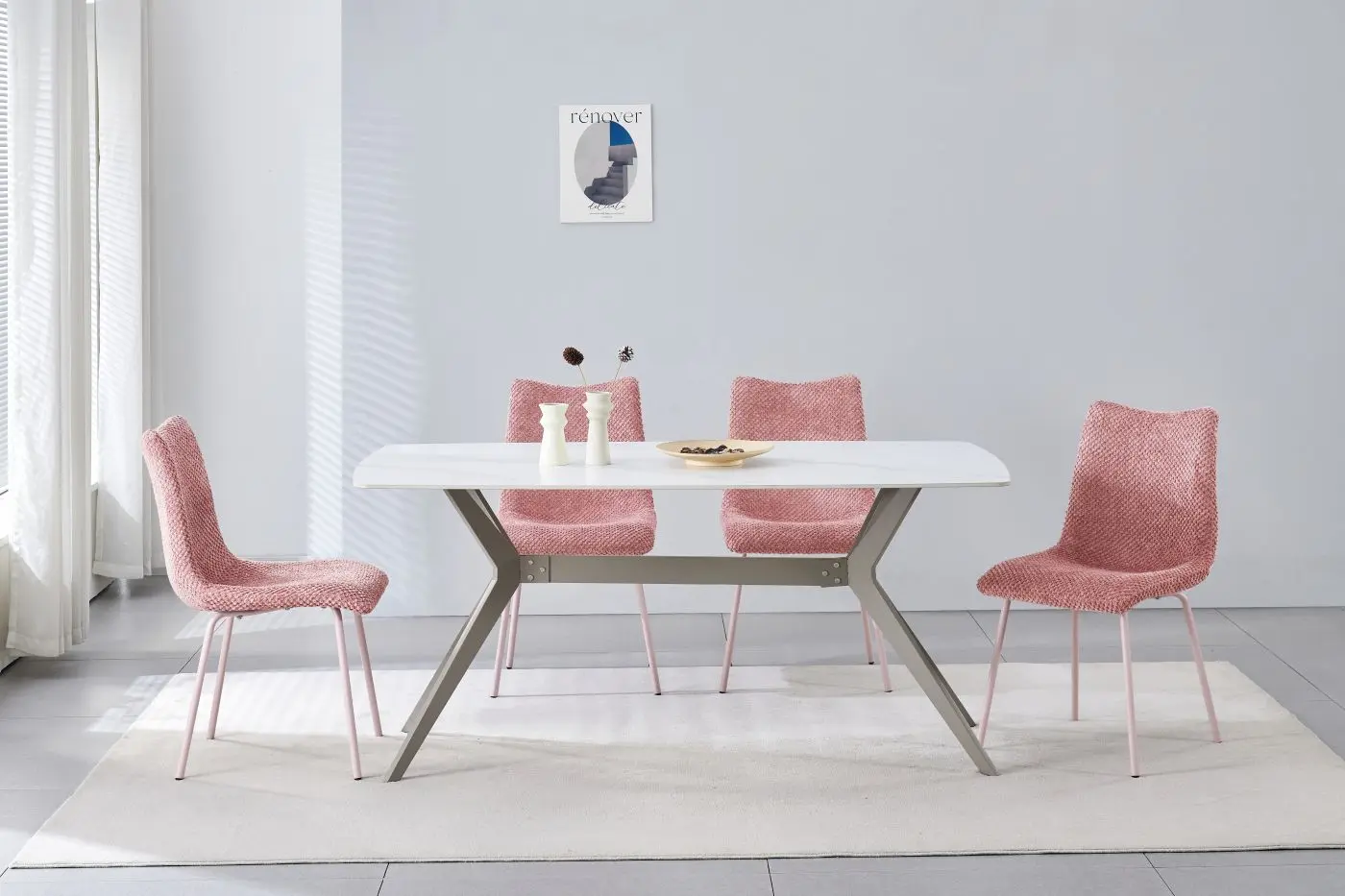 Polsterstuhl Libby rosé