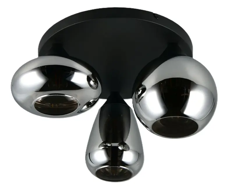 Deckenleuchte Lumina 25 x 49 cm Metall schwarz