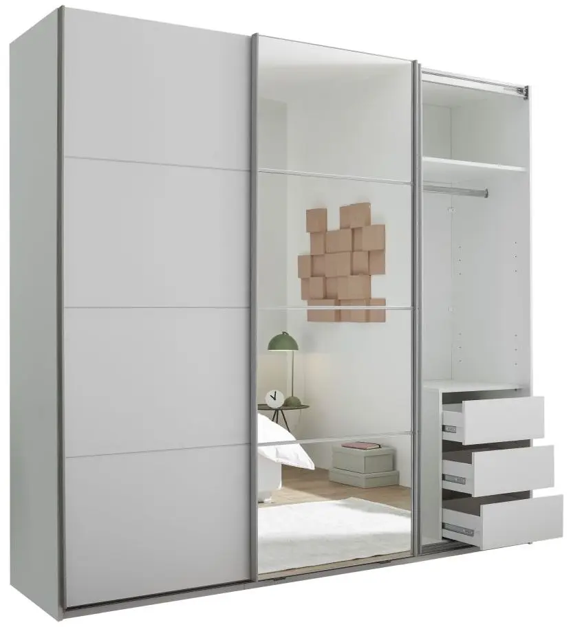 Schwebetürenschrank Carano weiß