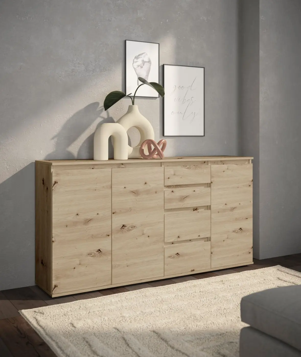 Kommode Brest Artisan Eiche 160 x 84 x 35 cm