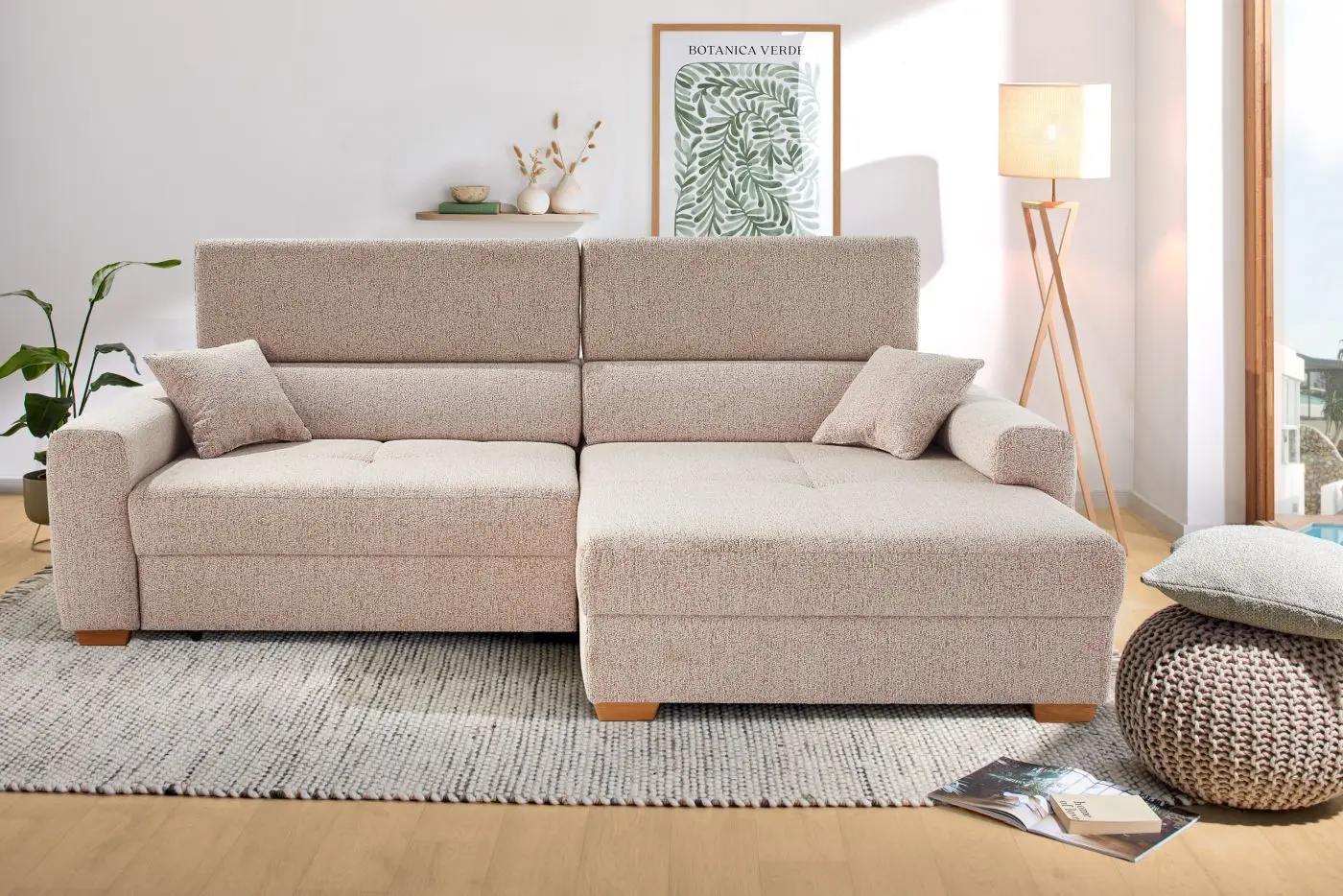Wohnlandschaft Slider beige/orange