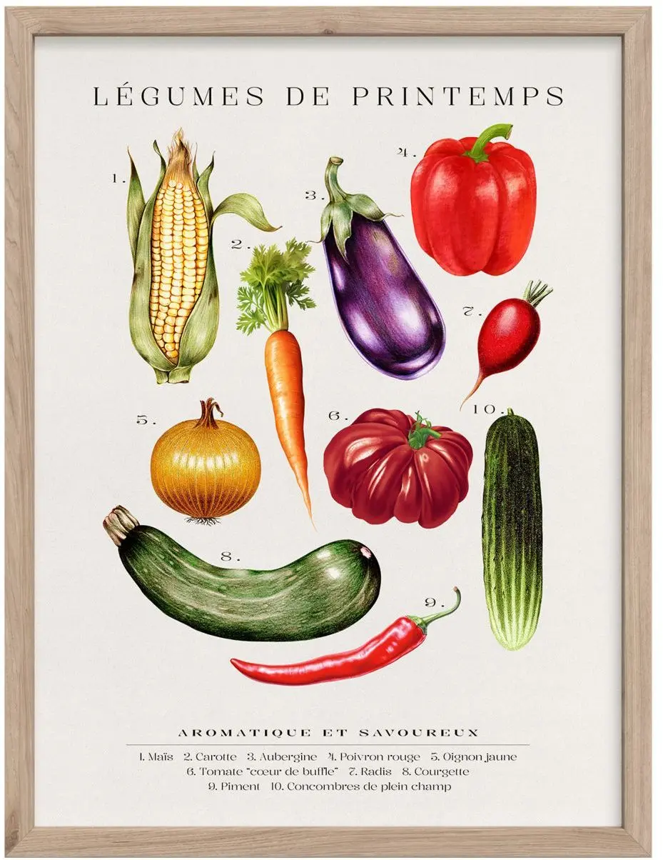 Bild gerahmt Legumes 30 x 40 cm