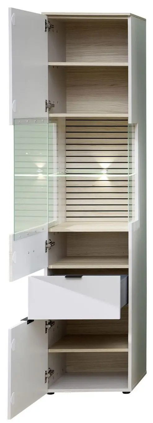 Vitrine Ina Kaschmir/Riva Eiche