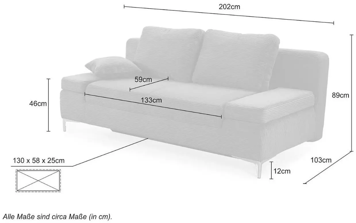 Schlafsofa Jano Microfaser grau Funktionssofa Jano Microfaser grau