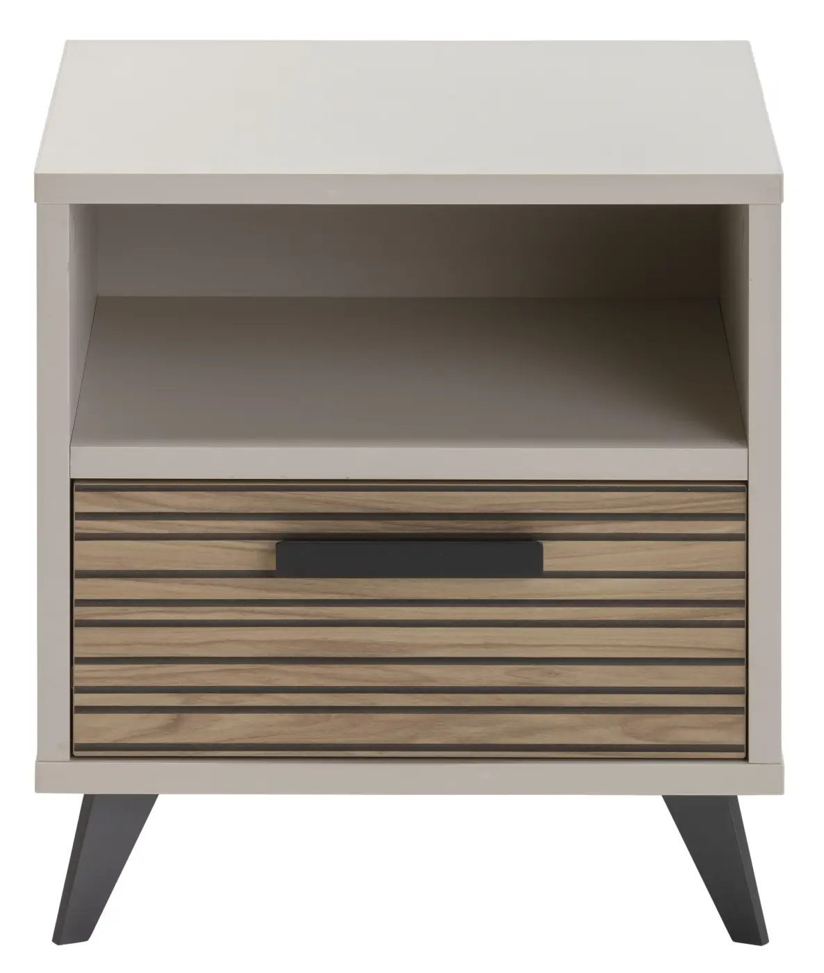 Nachtkommode Bravo cashmere/strippedwood