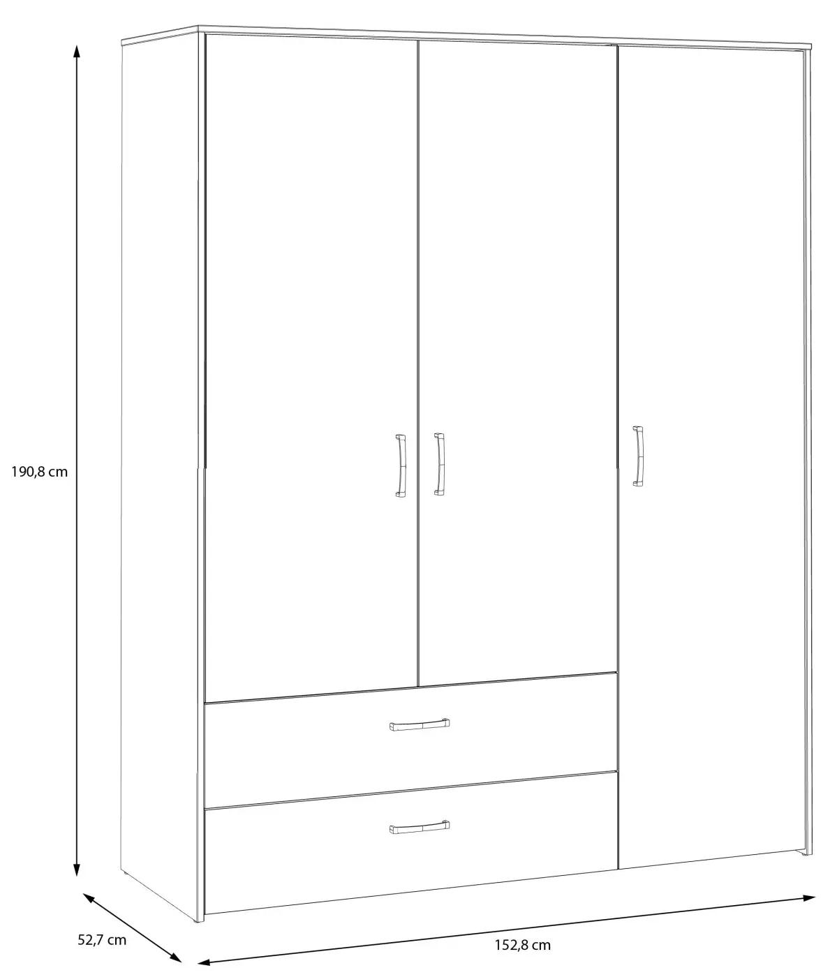 Drehtürenschrank Culgoa weiß / Artisan Eiche Drehtürenschrank Culgoa in weiß / Artisan Eiche