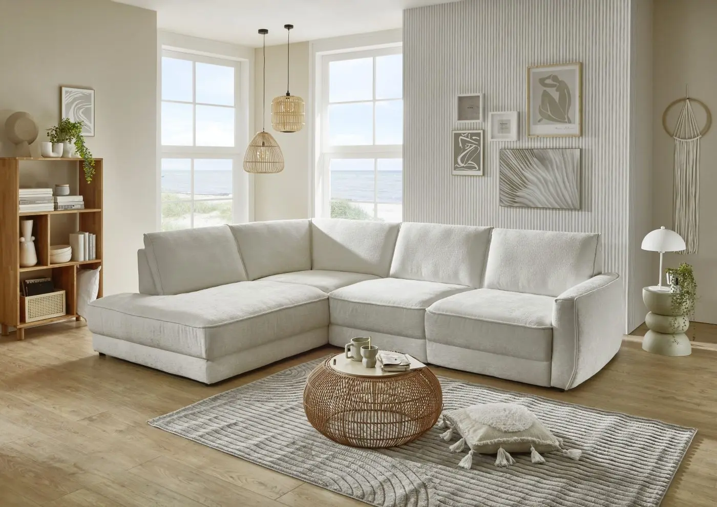 Wohnlandschaft couchliebe. LS26 Petilia beige Basismodell