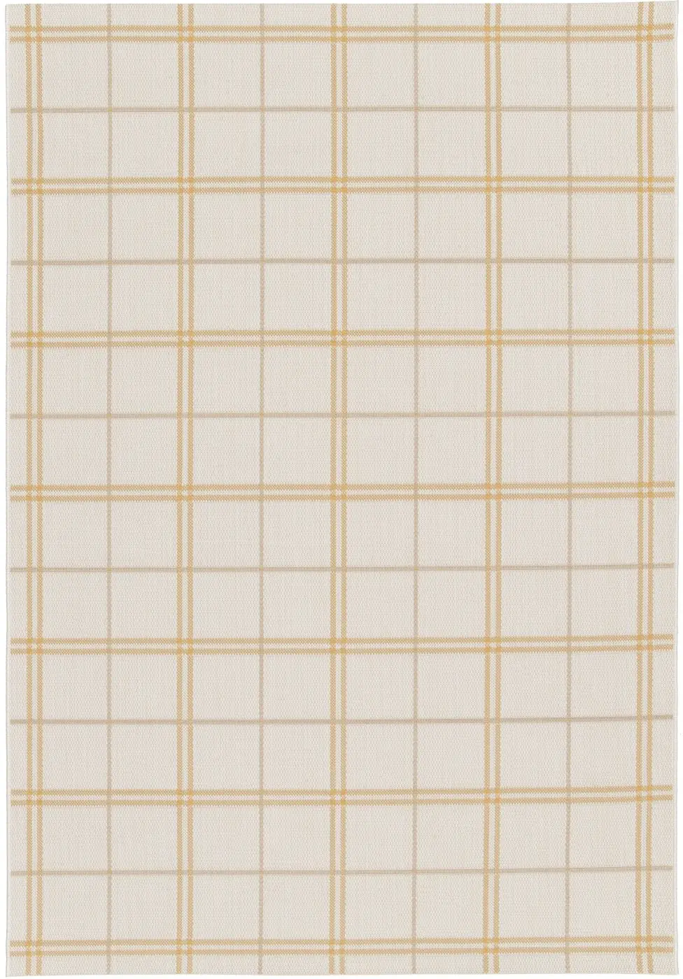 Teppich Re_Fresh 80 x 150 cm creme mit Karomuster