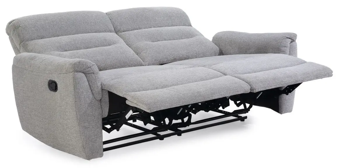 3-Sitzer Utah halbautomatische Relaxfunktion grau