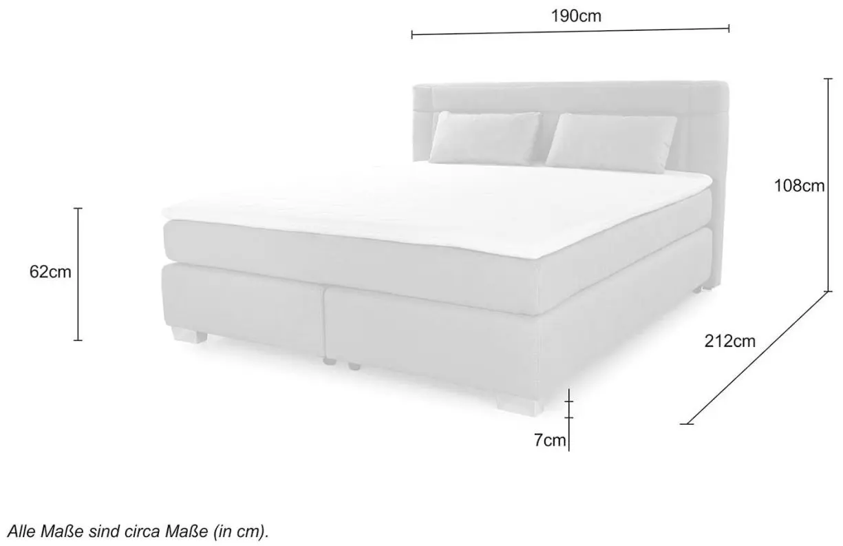 Boxspringbett Romana 180 x 200 cm braun Boxspringbett Romana 180 x 200 cm braun