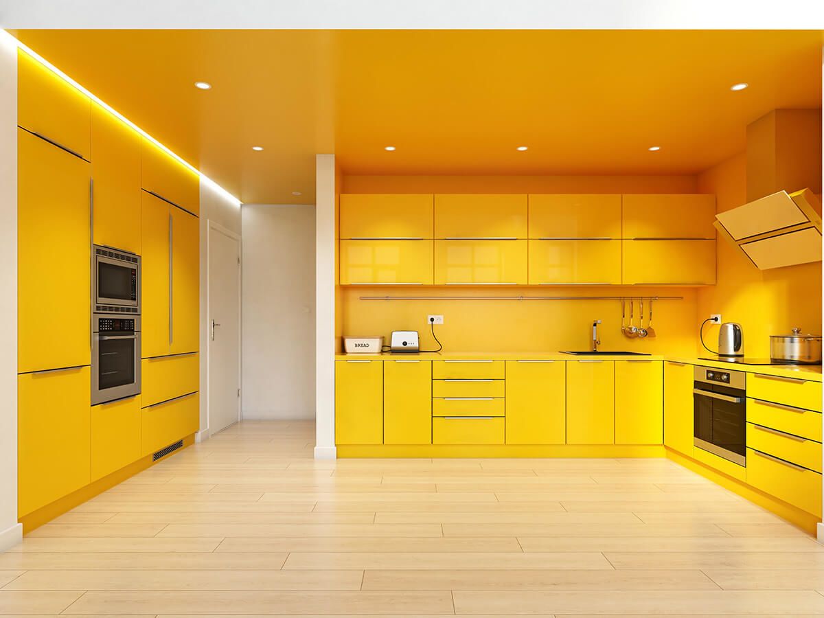 Küche Gelb Bunt Beispiel
