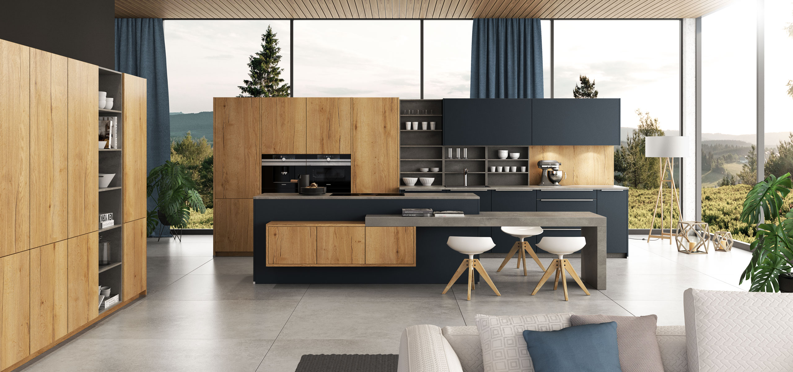 Artego Küchen Feel Front Schwarzblau