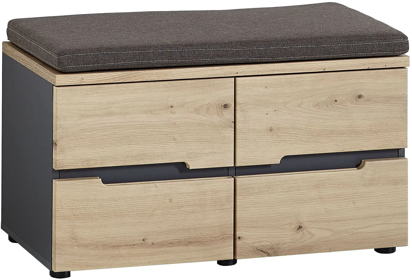 Garderobenbank mit Kissen Memphis Artisan Eiche / graphit