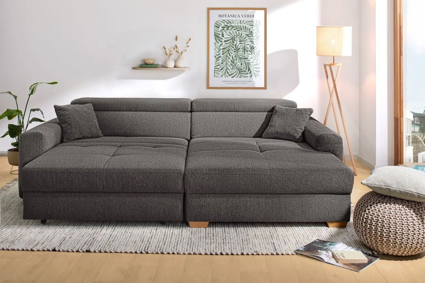 Wohnlandschaft Slider grau