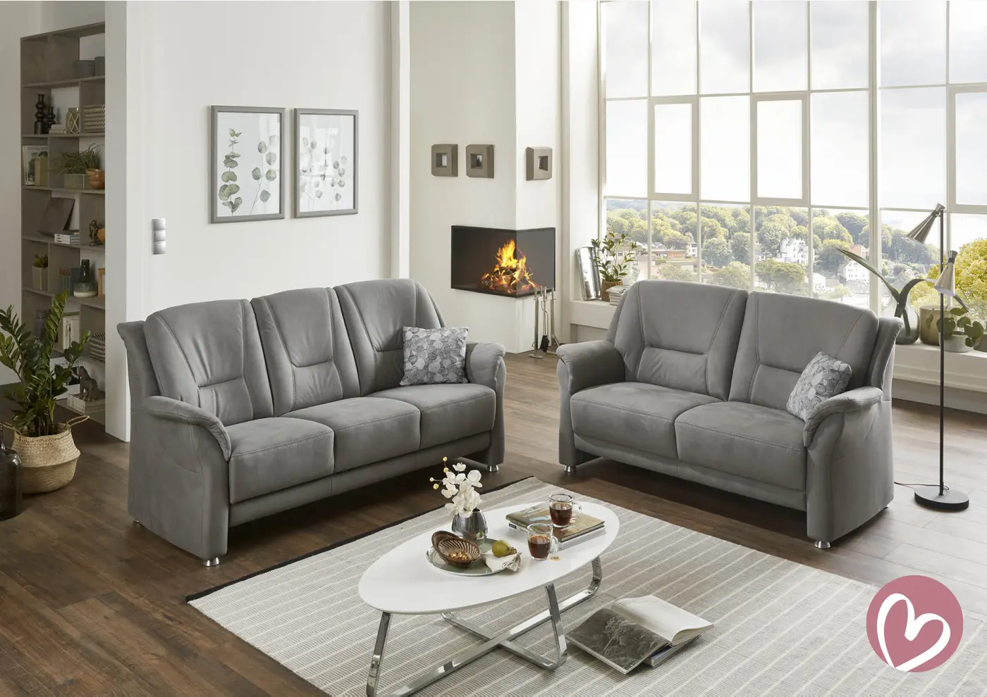 3-2-1 Polstergarnitur LS404620 grau  couchliebe.