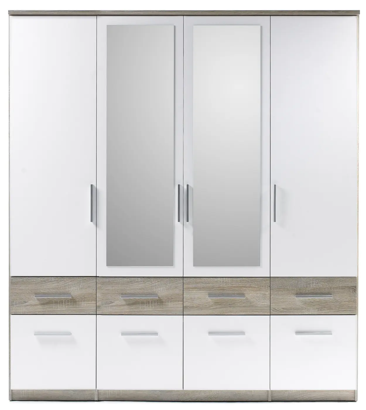Drehtürenschrank Box Sonoma Eiche/weiß 