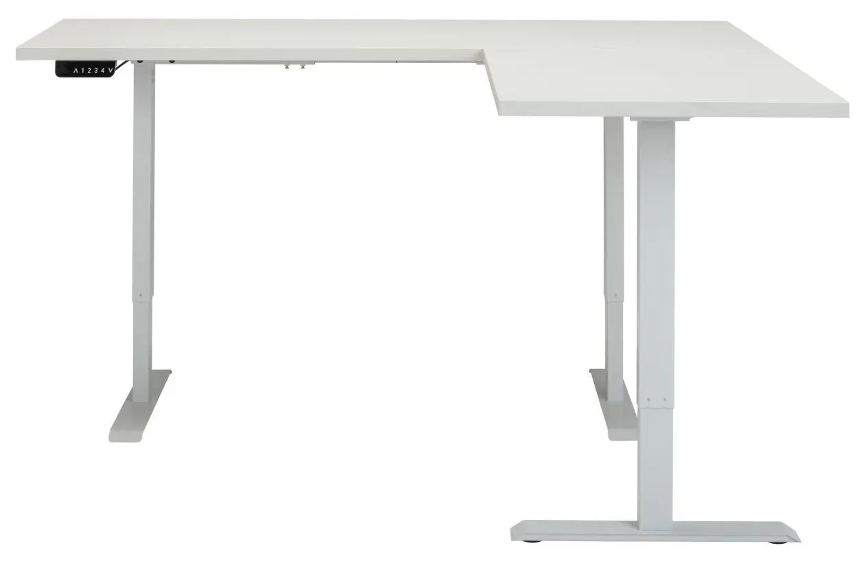 Eckschreibtisch Energia höhenverstellbar weiß 