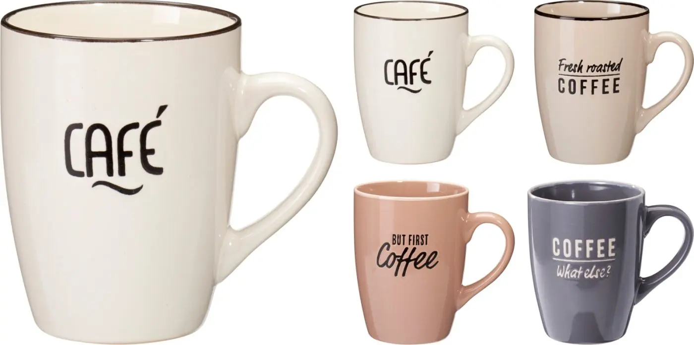 Kaffeebecher Schrift 340 ml