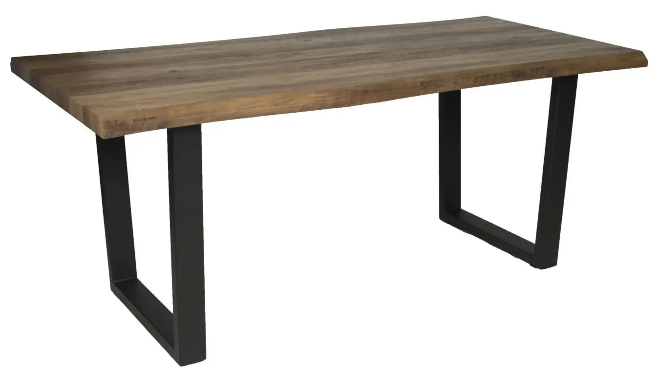 Esstisch Thea 180 x 90 cm Akazie Nachbildung mit Baumkantenoptik