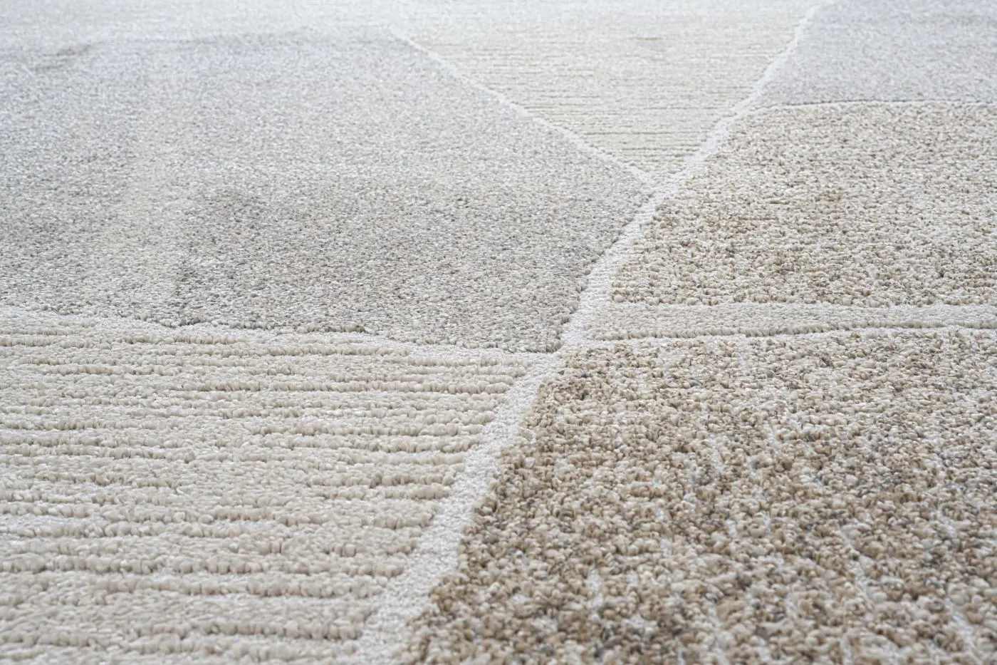 Teppich Valentino 133 x 195 cm weiß, grau, gold