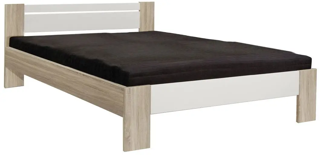 Futonbett Vega 140 x 200 cm Sonoma Eiche/weiß
