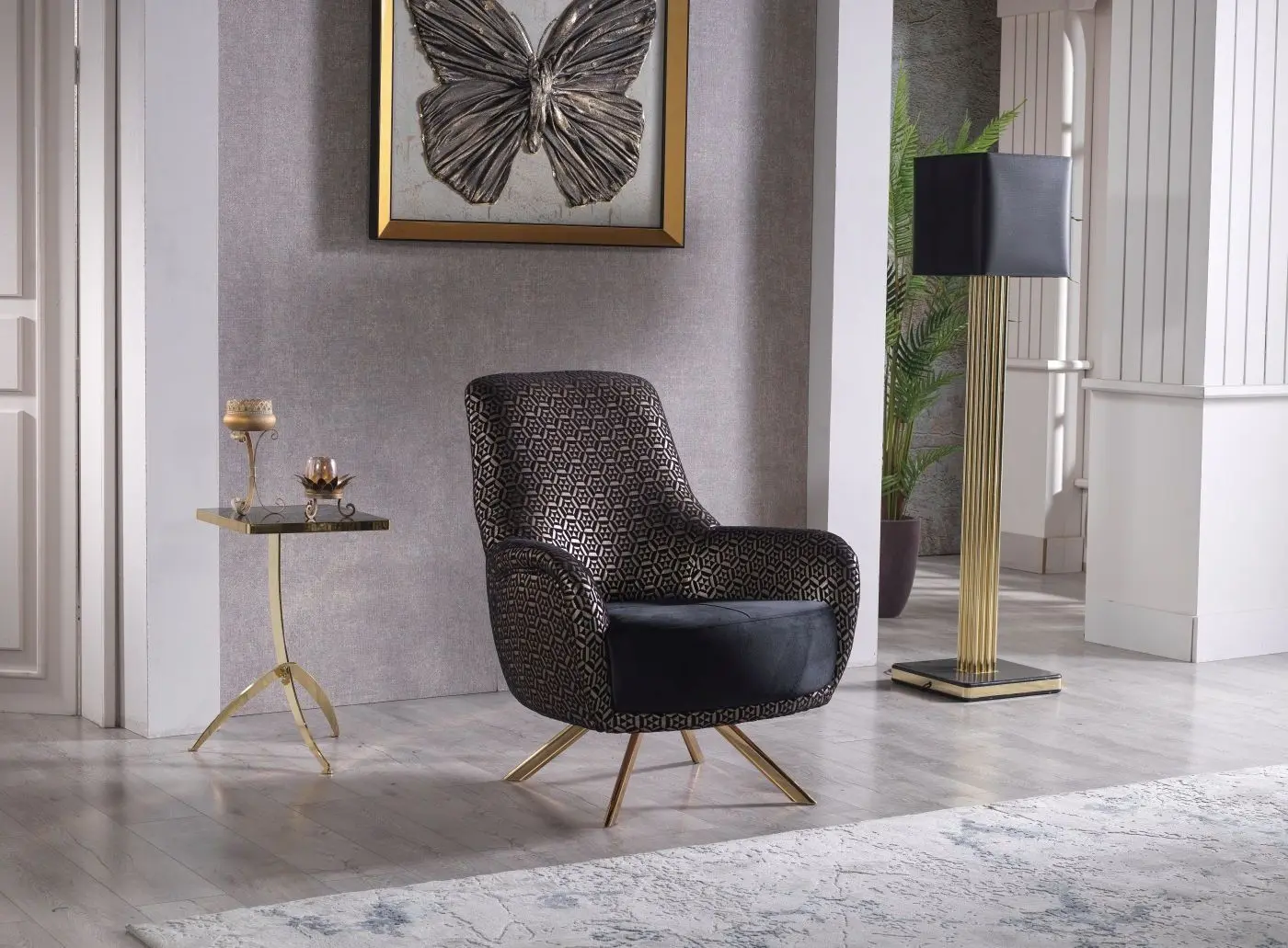 Sessel Singapur schwarz