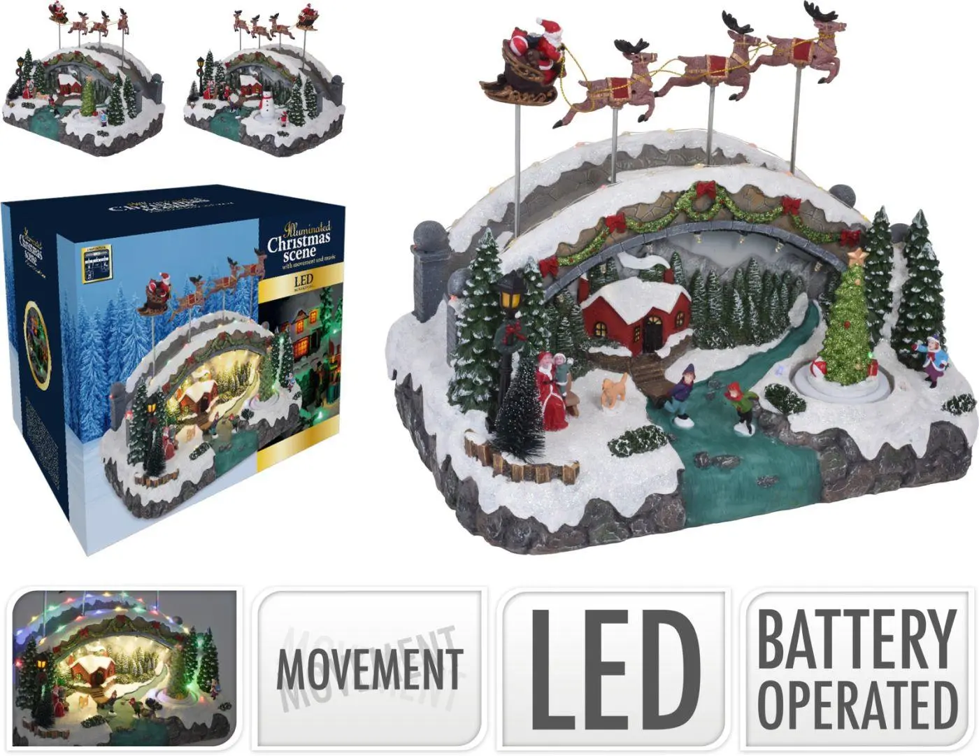 Weihnachtsszene Schlitten Weihnachtsszene Schlitten