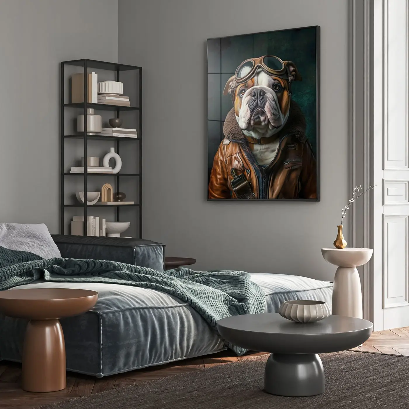 Glasbild gerahmt Greg 80 x 120 cm Glasbild Greg 80 x 120 cm