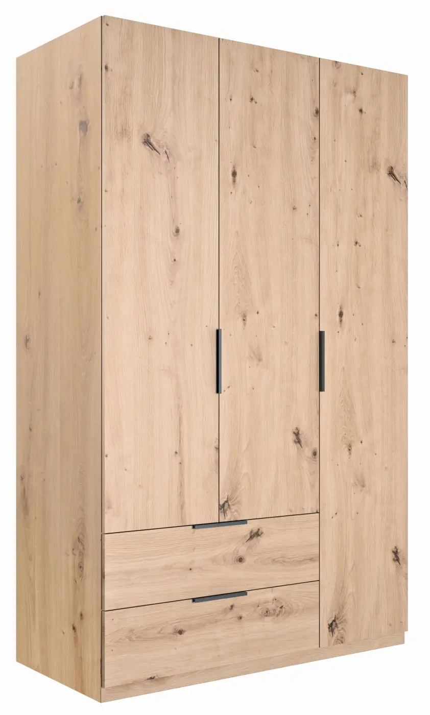 Drehtürenschrank Espresso 3-türig Artisan Eiche