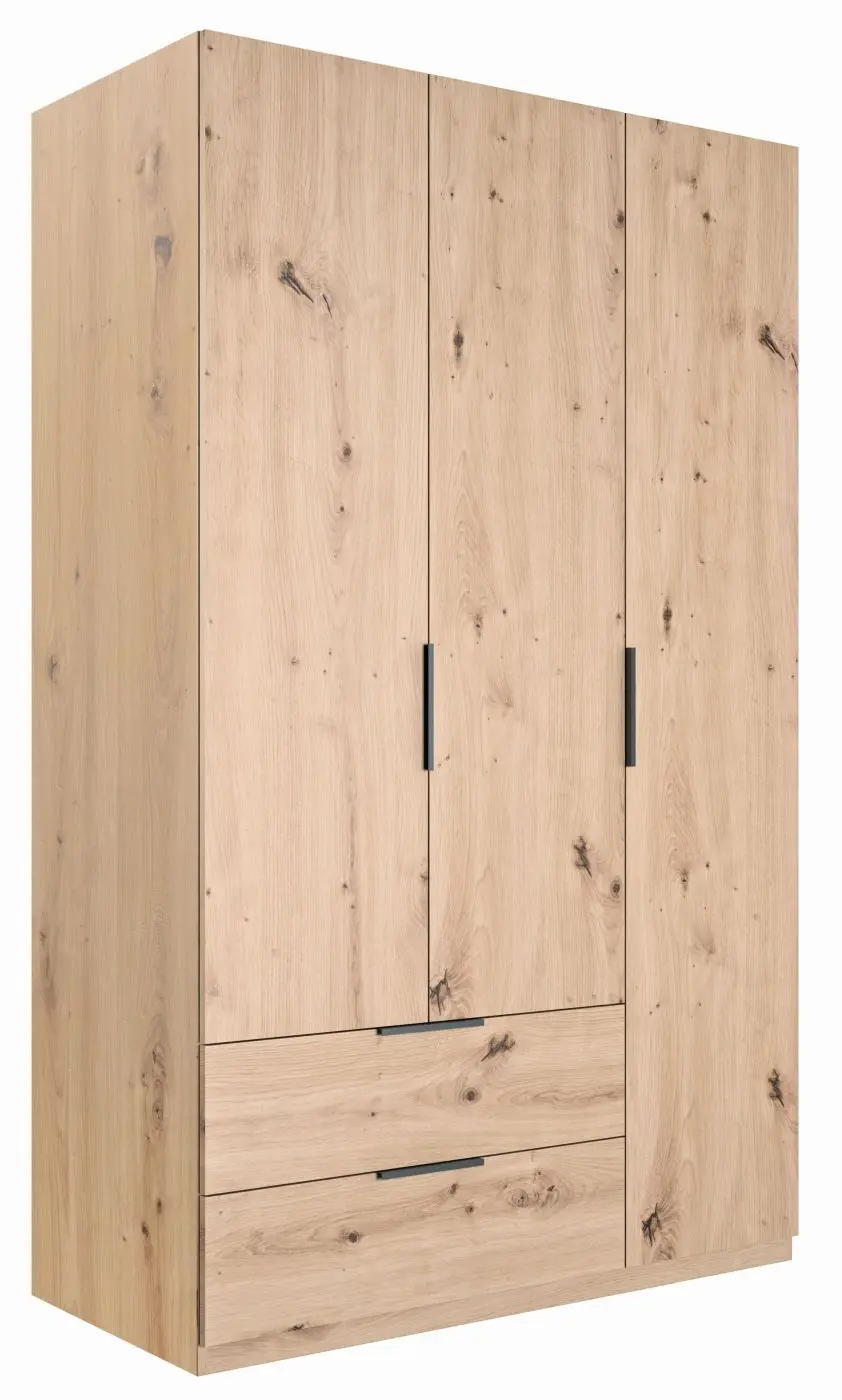 Drehtürenschrank Espresso 3-türig Artisan Eiche